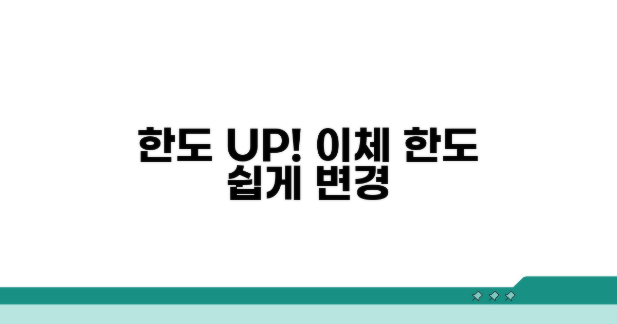 이체 한도 변경 방법 안내