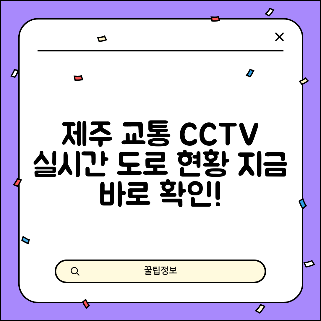 제주 실시간 교통정보 cctv 도로현황 | 제주 교통 CCTV 완벽 확인법
