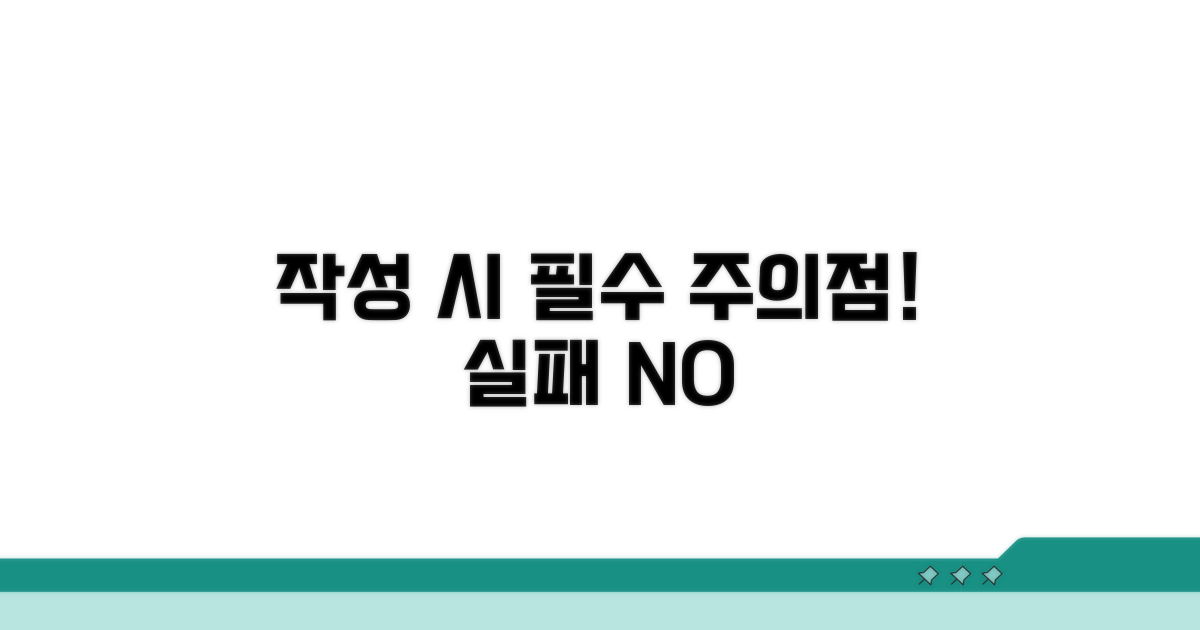 실전 작성 시 주의할 점