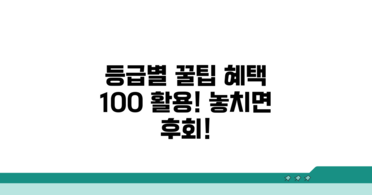 등급별 혜택 활용 꿀팁