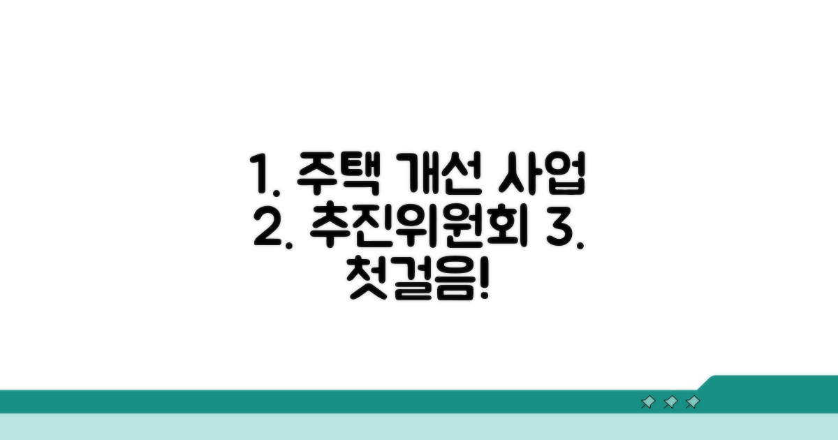 주택 개선 사업의 첫걸음: 추진위원회 구성