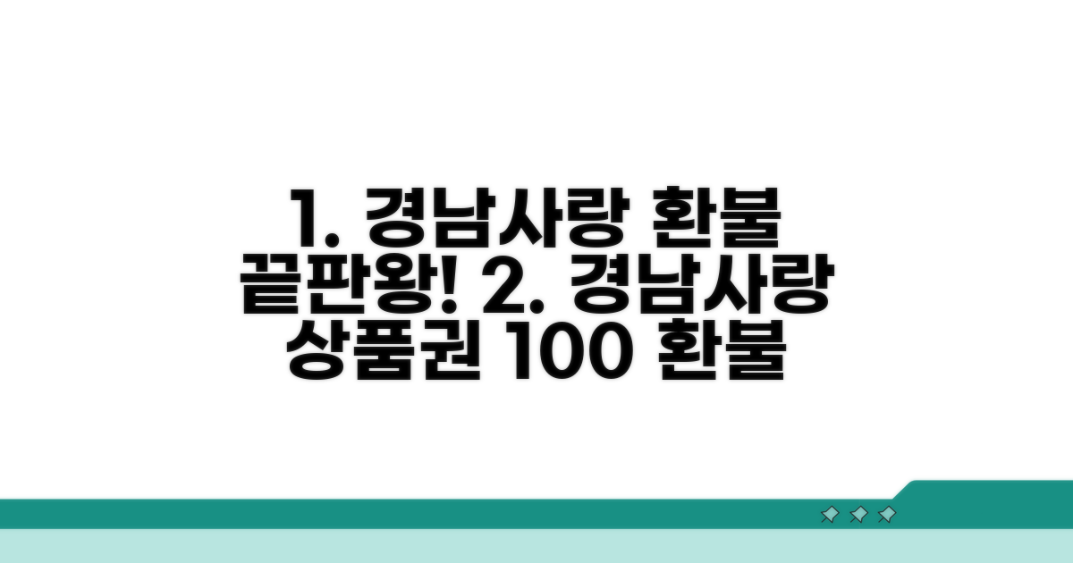 경남사랑 상품권 환불 방법 완벽 정리
