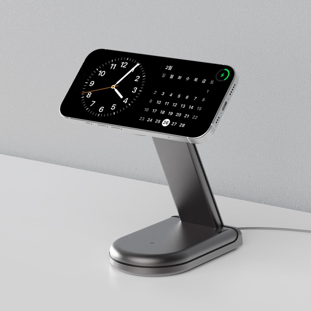 3in1 애플 MFM 맥세이프 고속 무선 충전기 MC610 화이트 상세 이미지 2