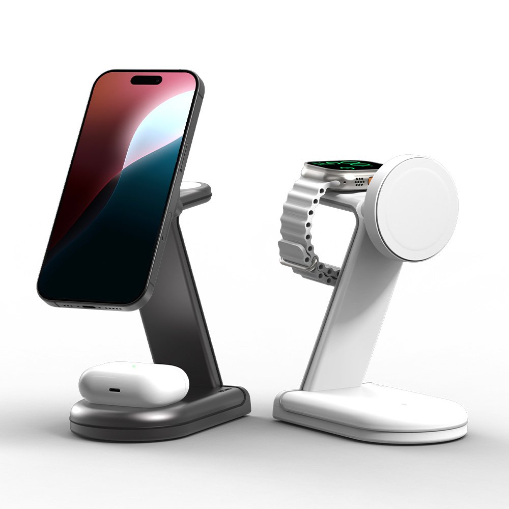 3in1 애플 MFM 맥세이프 고속 무선 충전기 MC610 화이트 상세 이미지 2