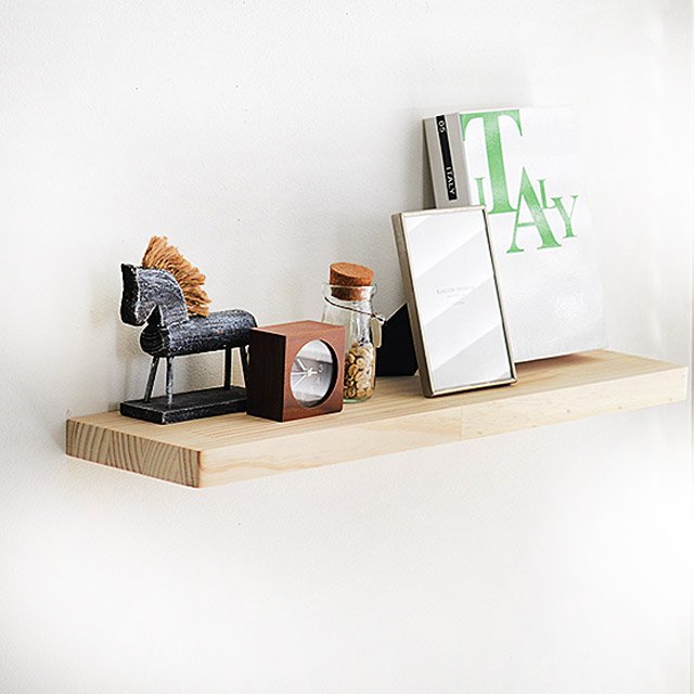 무지주 벽걸이 원목 벽 선반 콘크리트벽 600 상세 이미지 2