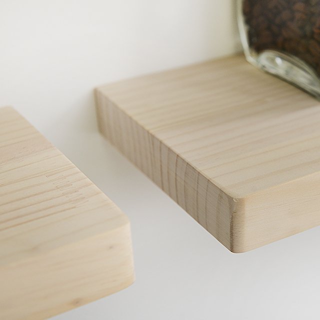 무지주 벽걸이 원목 벽 선반 콘크리트벽 600 상세 이미지 1