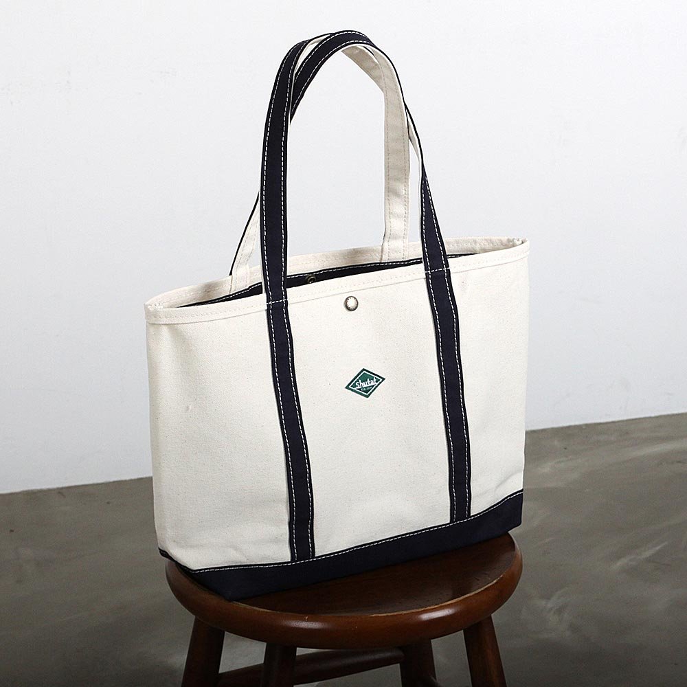 슈타트 에코백 이지 토트 네이비 에크루 데일리 캔버스 숄더백 가방 상세 이미지 1