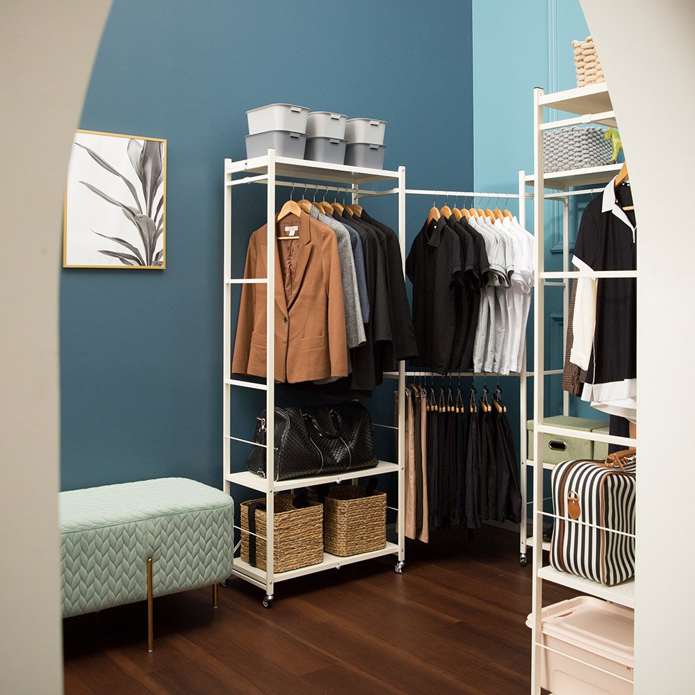 올맘 조립이 필요없는 드레스룸 시스템행거/2개 주문시 모션봉 2개 포함 상세 이미지 1