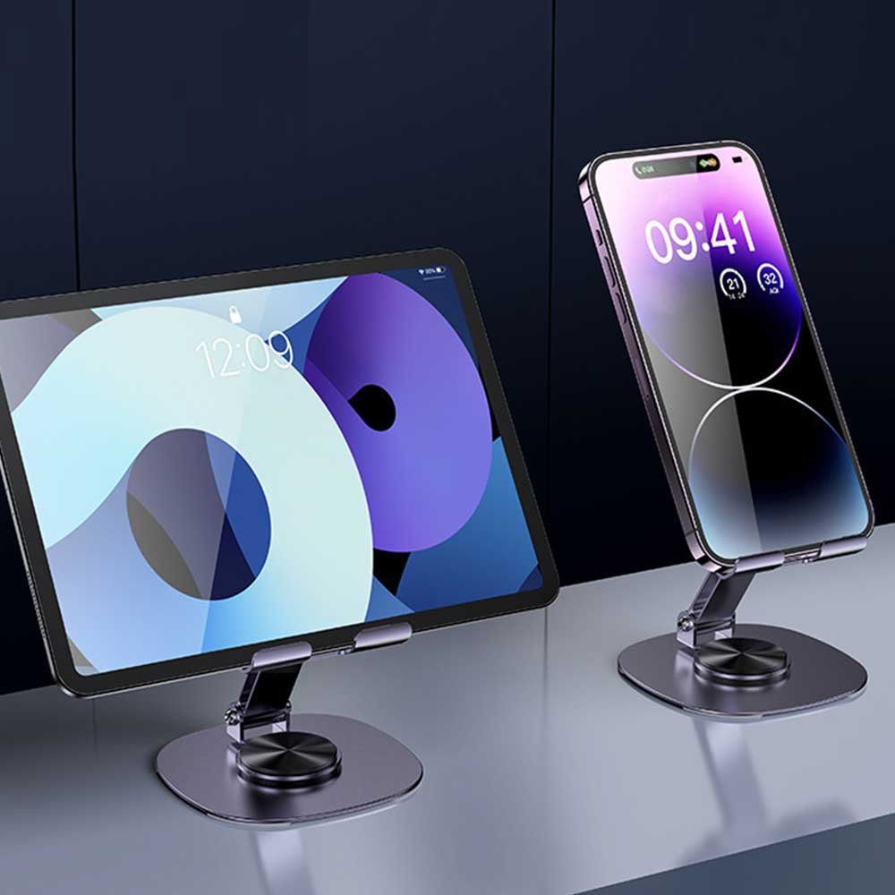 회전 접이식 폰거치대 3단K12 관절 탁상용 휴대용 핸드폰 태블릿 거치대 스탠드 사무실 받침대 각도 조절 상세 이미지 1