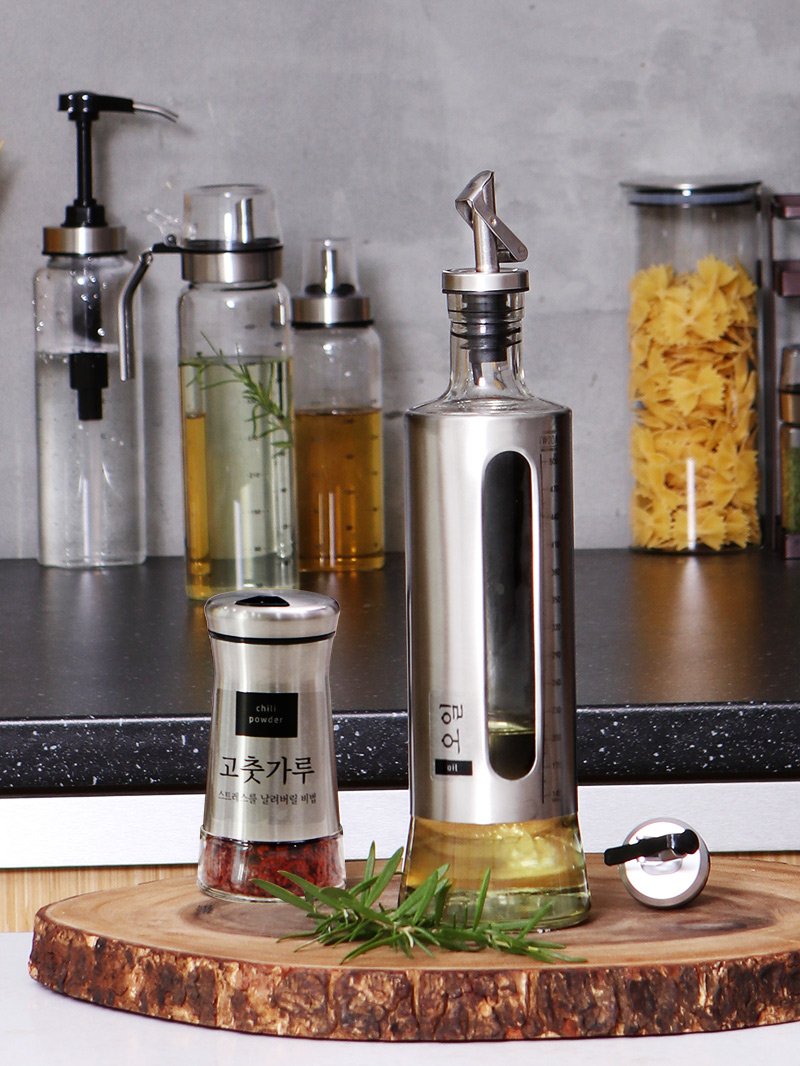 더쉐프 양념통세트 조미료통 스텐 양념병+스푼 (CRO0024) 상세 이미지 2