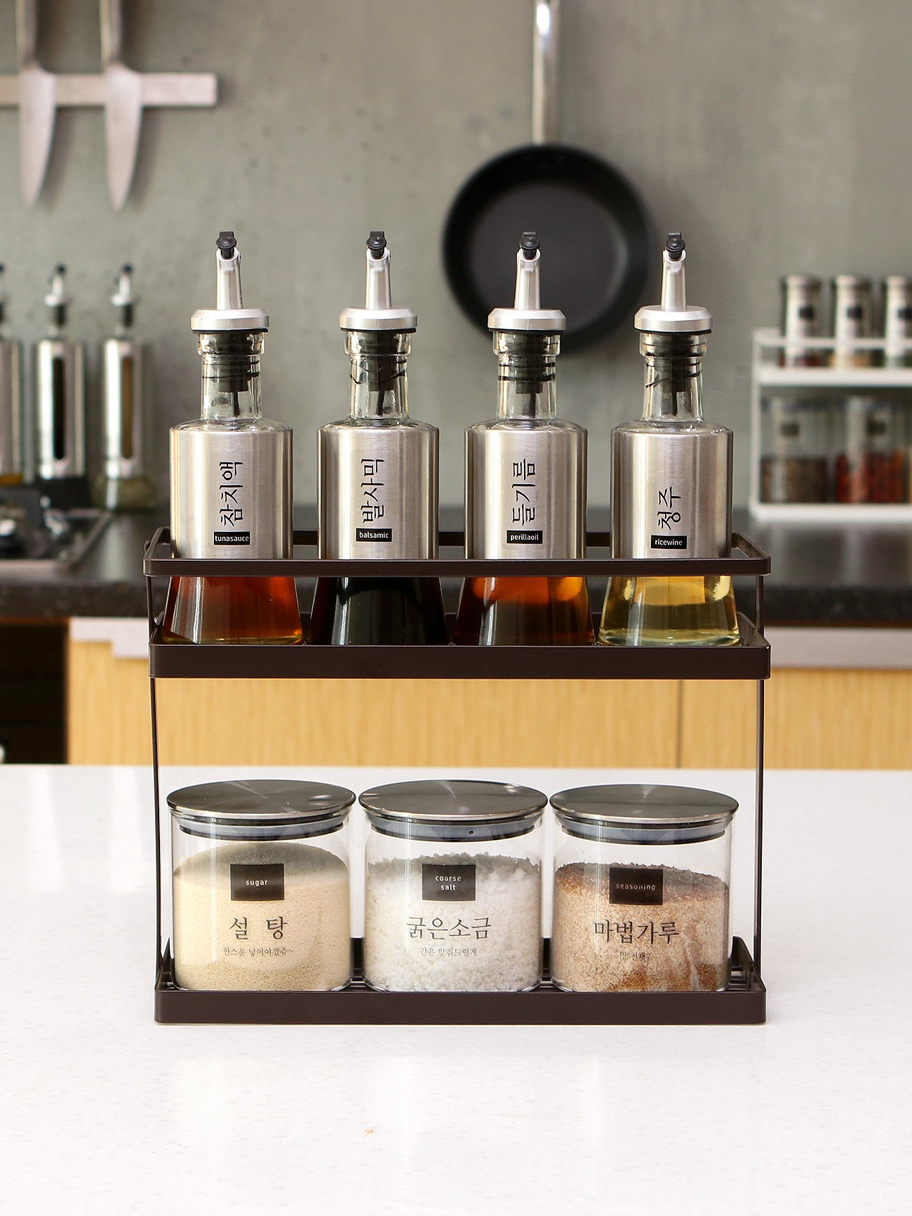 더쉐프 양념통세트 조미료통 스텐 양념병+스푼 (CRO0024) 상세 이미지 1