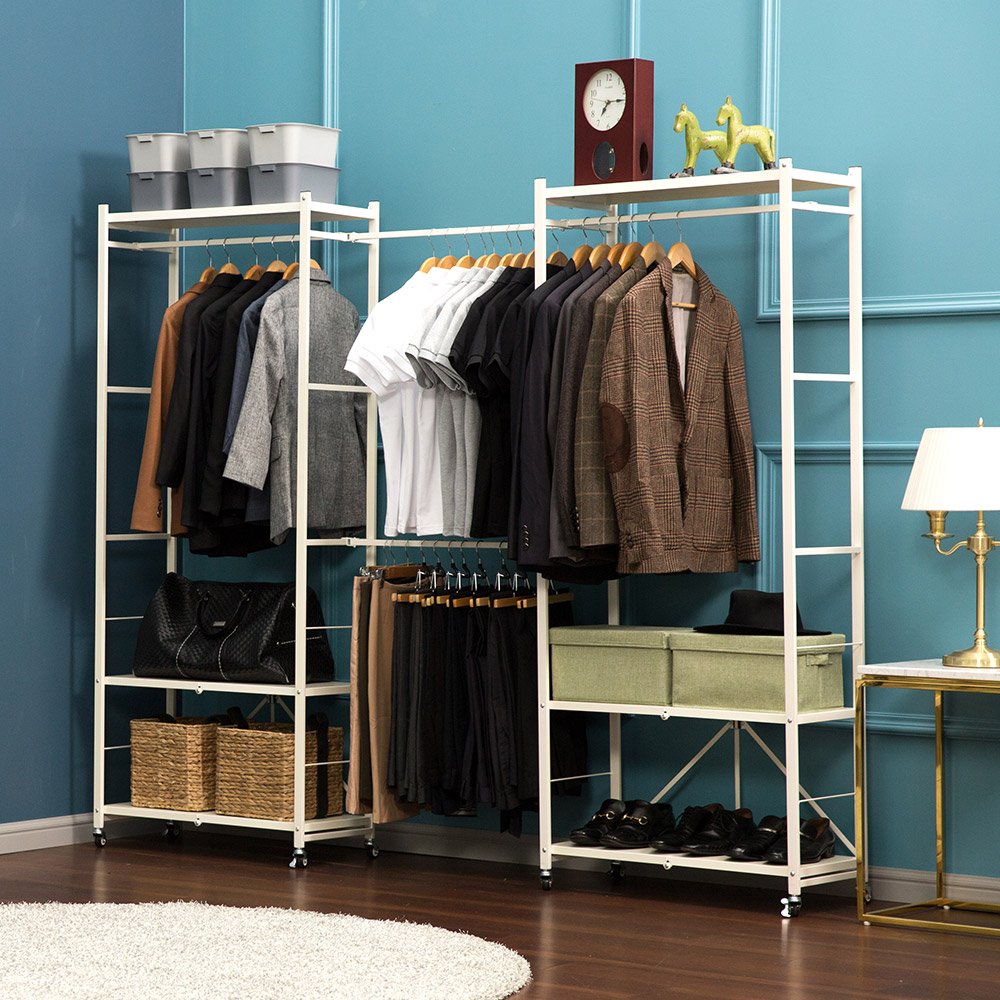 올맘 조립이 필요없는 드레스룸 시스템행거/2개 주문시 모션봉 2개 포함 상세 이미지 2