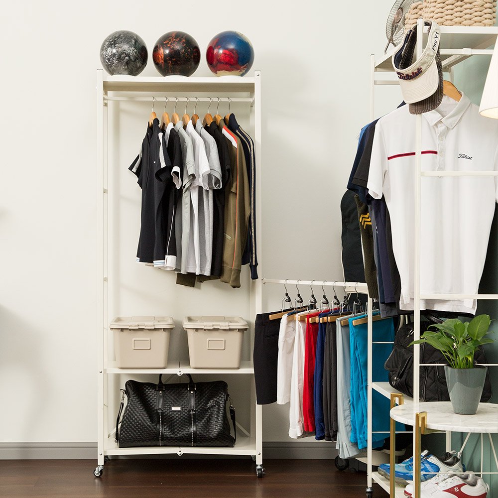 올맘 조립이 필요없는 드레스룸 시스템행거/2개 주문시 모션봉 2개 포함 상세 이미지 1