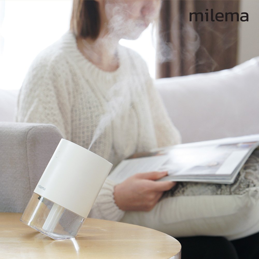 밀레마 사무실 미니 가습기 탁상용 무선 휴대용 듀얼각도 무드등 상세 이미지 2