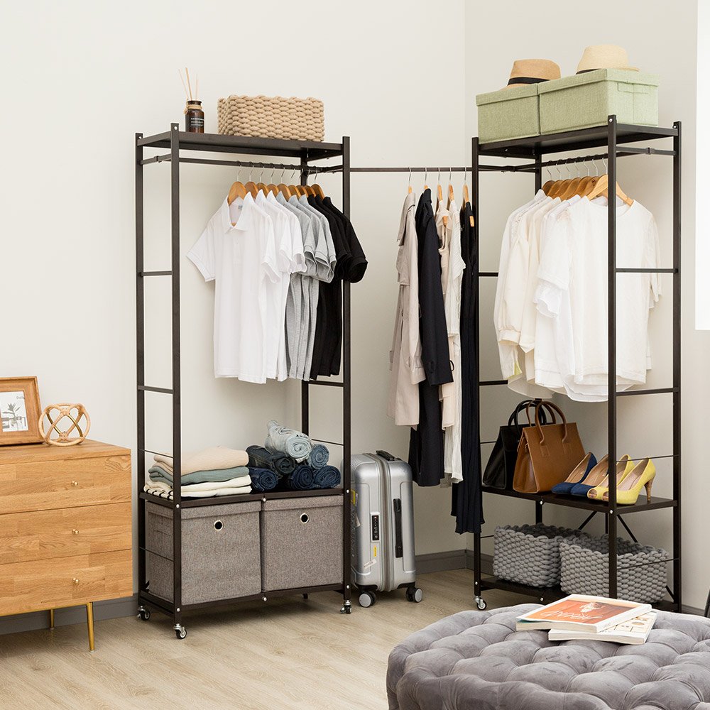 올맘 조립이 필요없는 드레스룸 시스템행거/2개 주문시 모션봉 2개 포함 상세 이미지 1