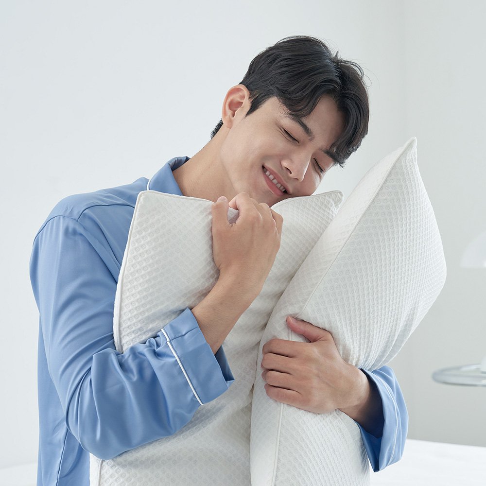 통기성 5배 듀라론 냉감 베개커버 트레이시 아이스 라텍스 메모리폼 베개커버 상세 이미지 1
