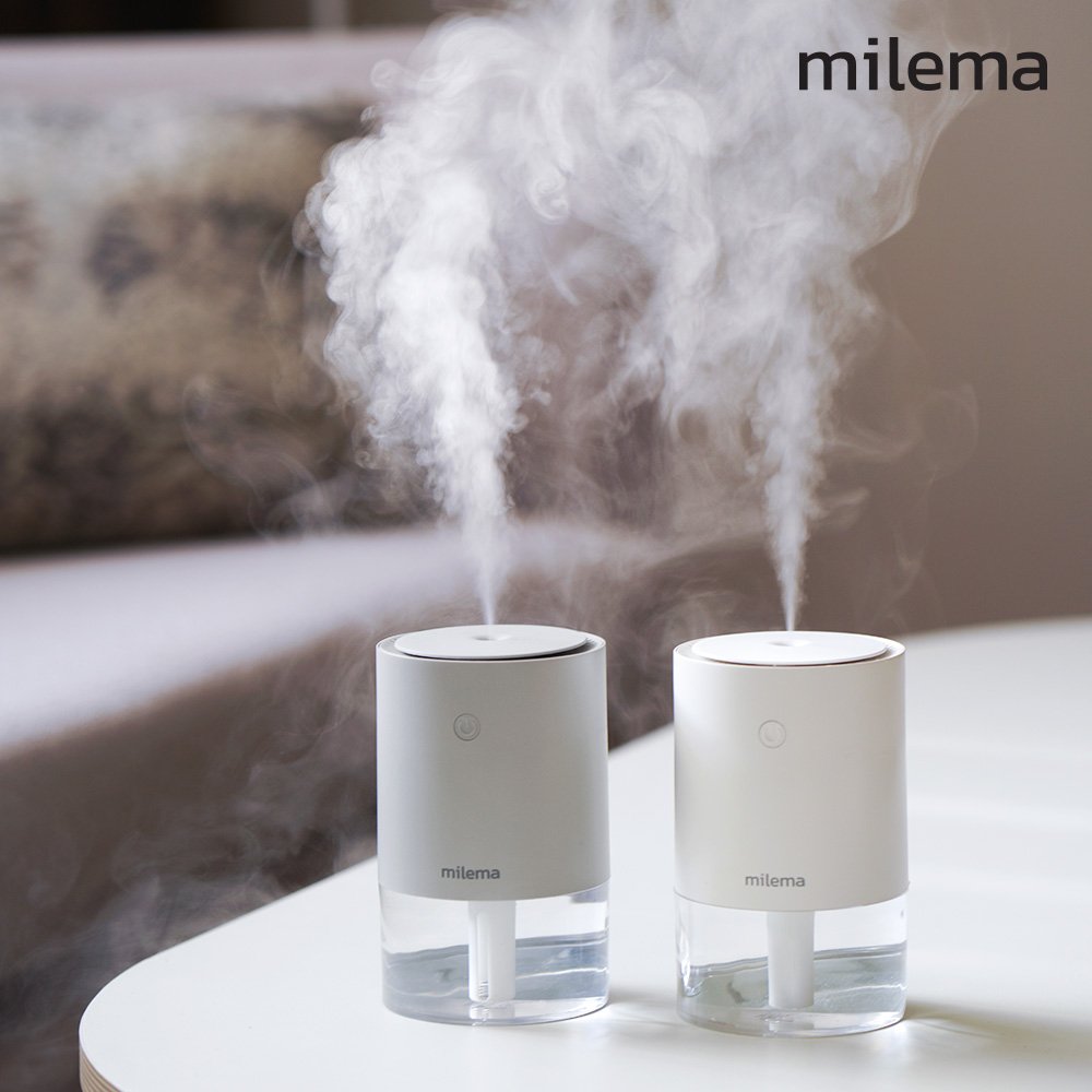 밀레마 사무실 미니 가습기 탁상용 무선 휴대용 듀얼각도 무드등 상세 이미지 1