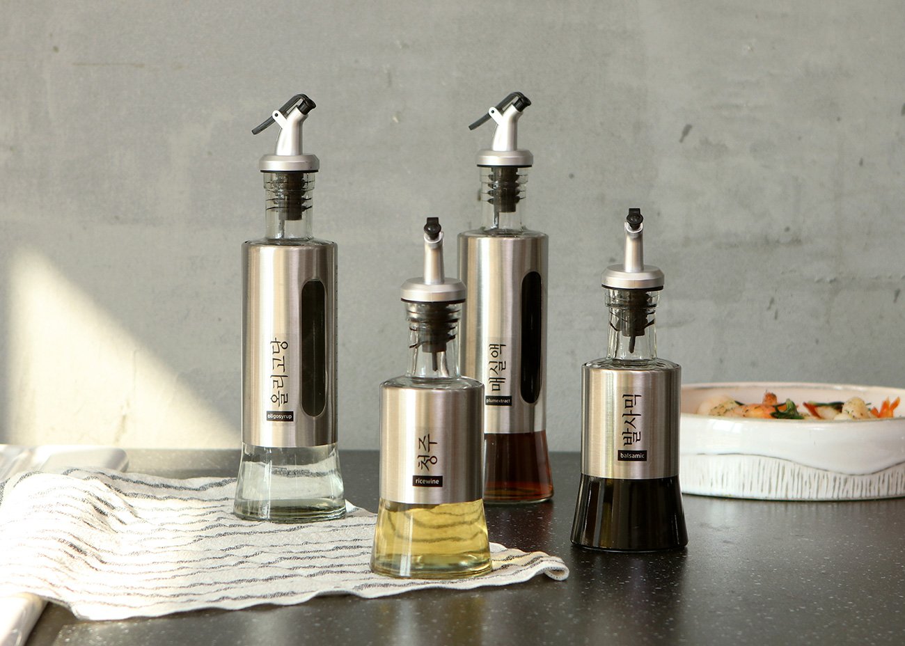 더쉐프 양념통세트 조미료통 스텐 양념병+스푼 (CRO0024) 상세 이미지 2