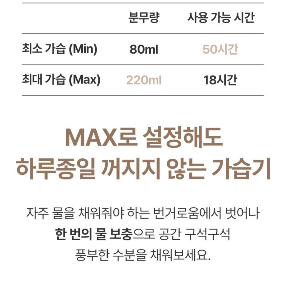 가정용 간편세척 대용량 가습기 청소쉬운 가습기 아기방 가습기 상세 이미지 2